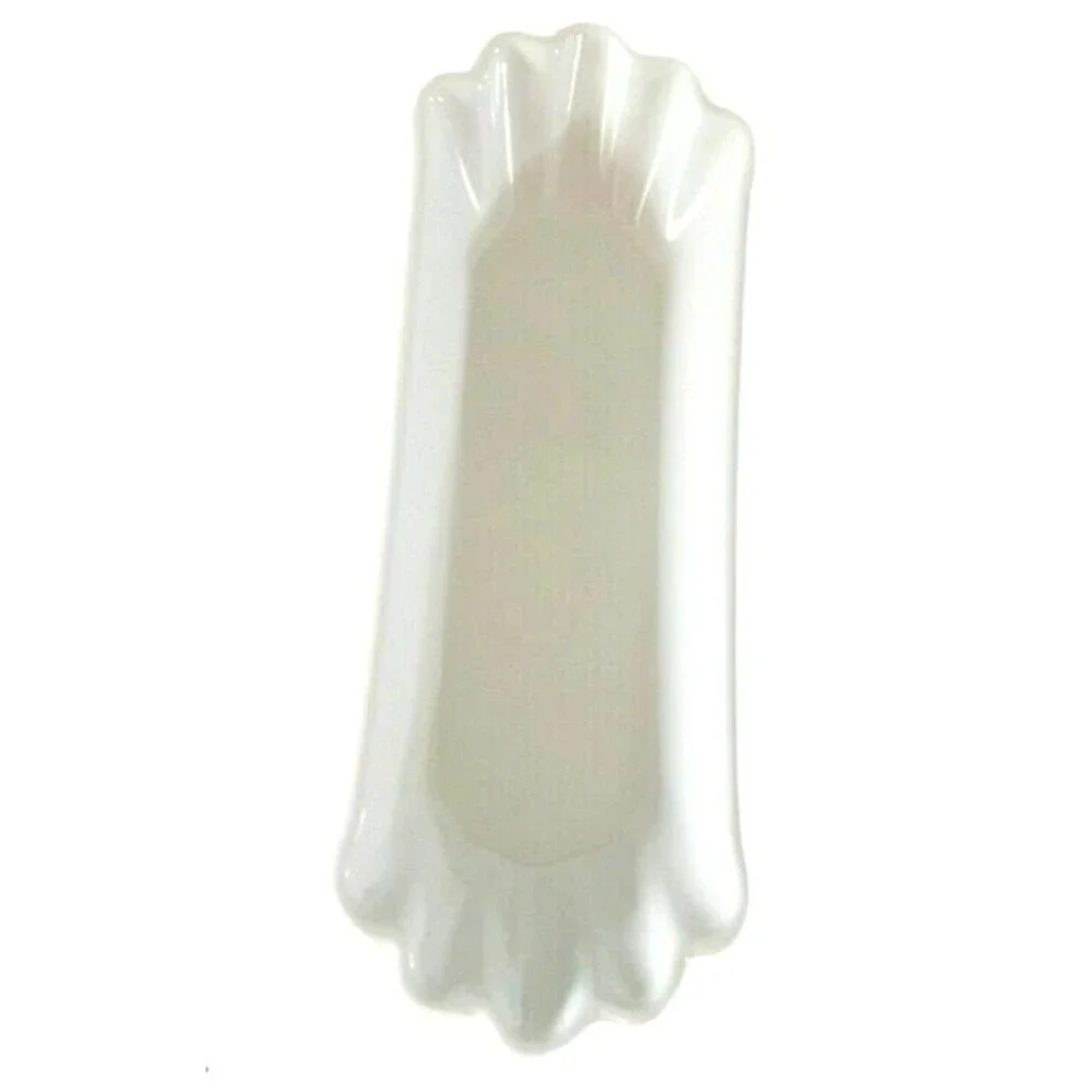 Hot Dog Plates White Set of 4 Melamine Reusable Summer Beach